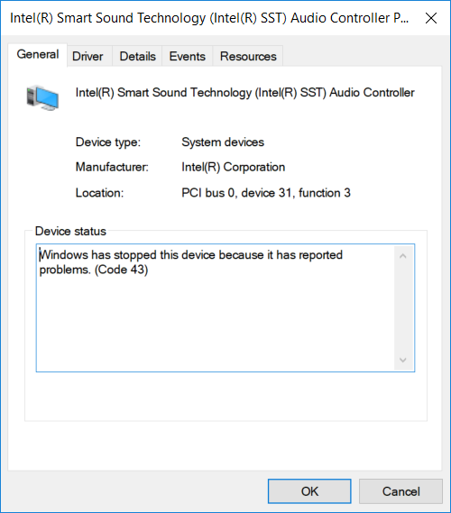 intel sst audio device driver download